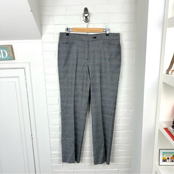 Talbots Herringbone Houndstooth Curvy Fit Wool Blend Trouser Pants Size 12 - Picture 1 of 12